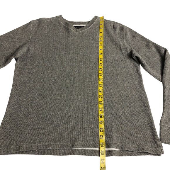 Vintage Abercrombie Fitch Sweater Mens M Gray Marled Knit Pullover V-Neck Y2K - Picture 14 of 16